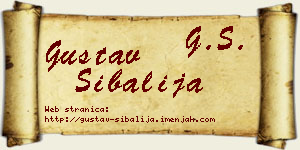 Gustav Šibalija vizit kartica